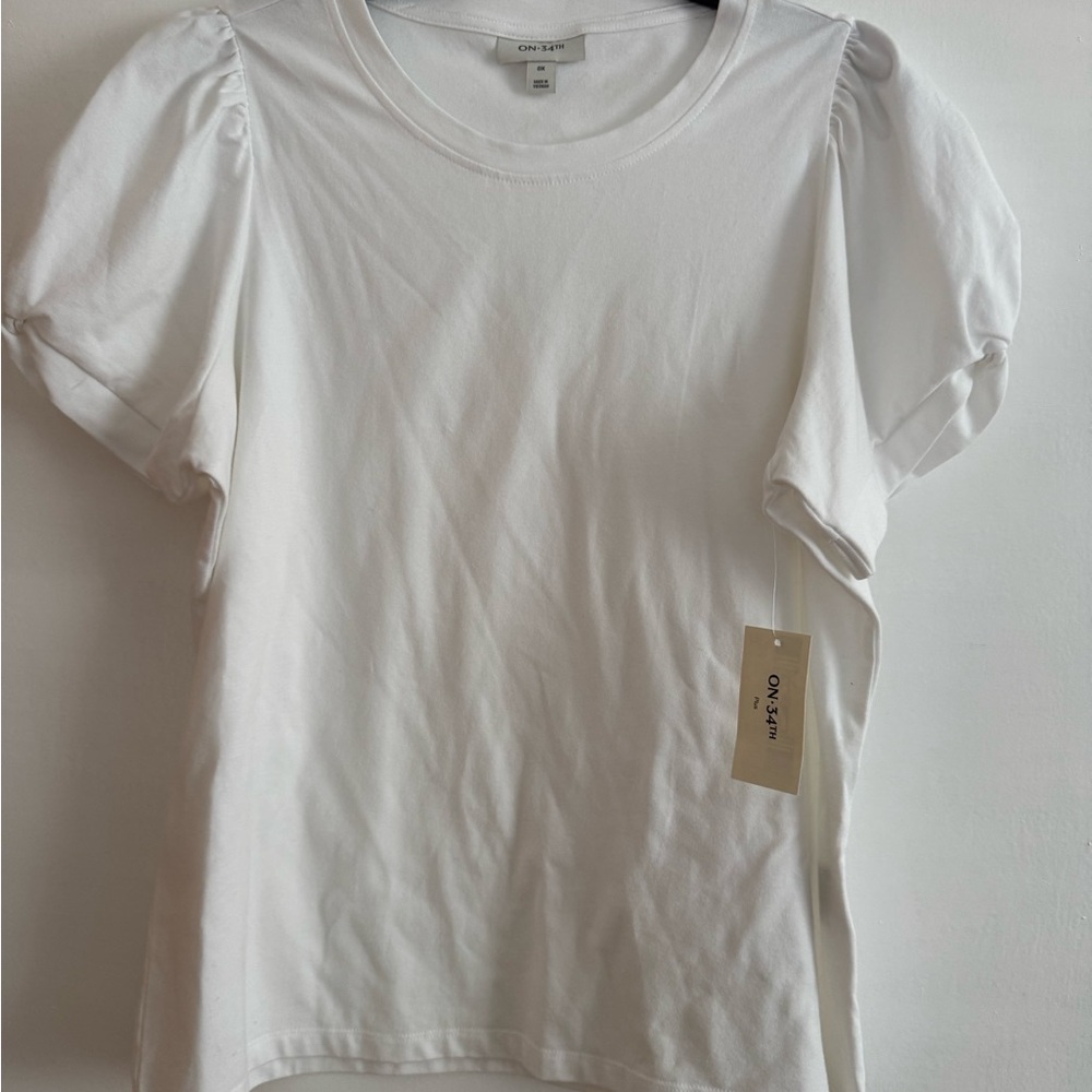 White Puff Sleeve Top